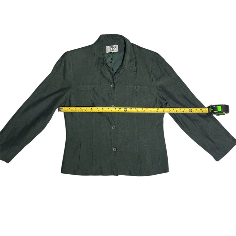 Kasper Dark Green Button-Up Jacket